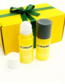 Empty Luxury Essential Oil Bottle 30Ml 50Ml Cosmetic Serum Glass Roller Bottle for Hair Oil with Box