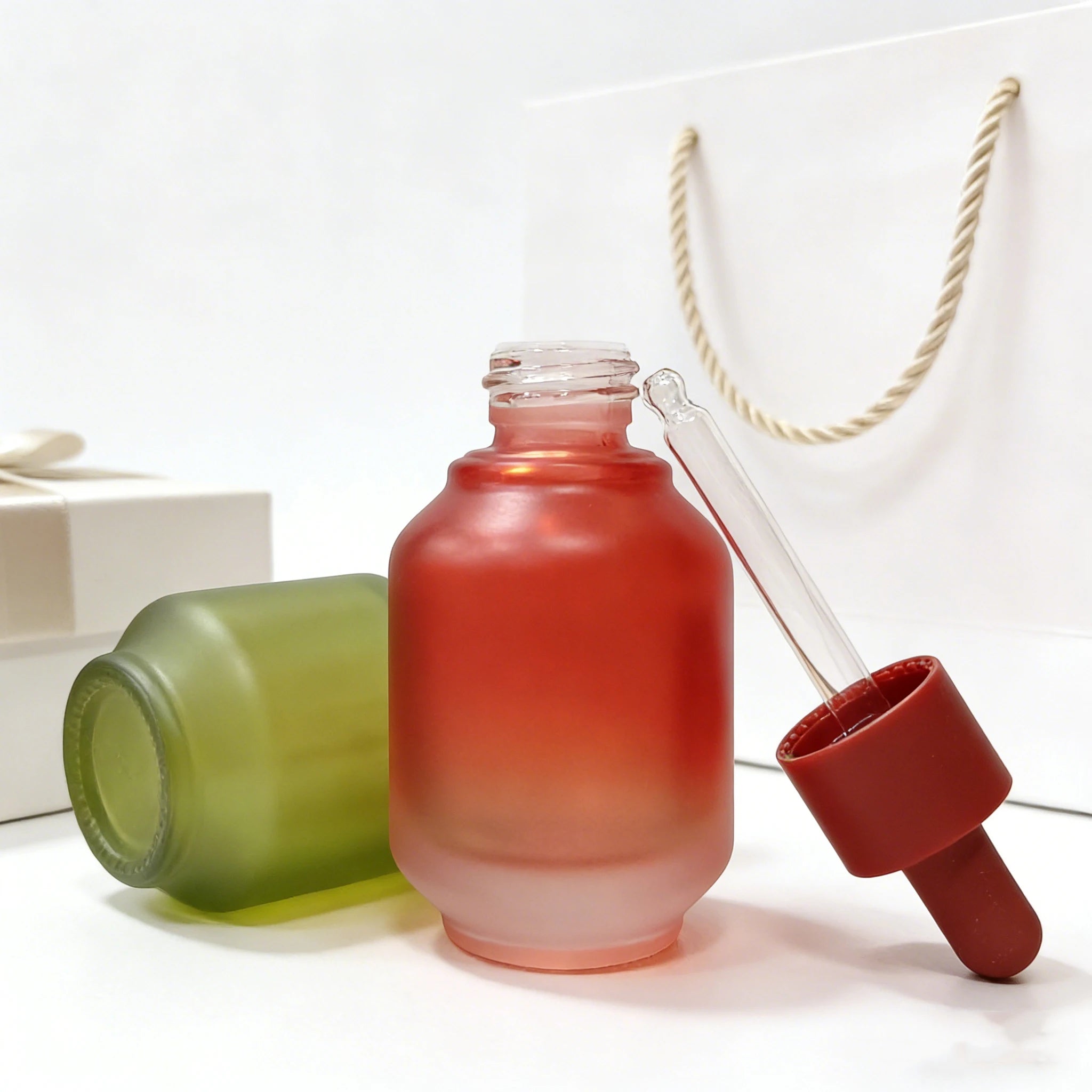 Wholesale 1oz Glass Essential Oil Serum Dropper Essence 30ml Glass Bottle with Dropper Lid for Cosmetic Packaging - 图片 6