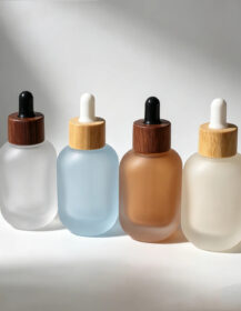 30ml Luxury Custom Thick Bottom Oval Glass Serum Bottle for Essential Hair Oil Moisture Dropper Cosmetics