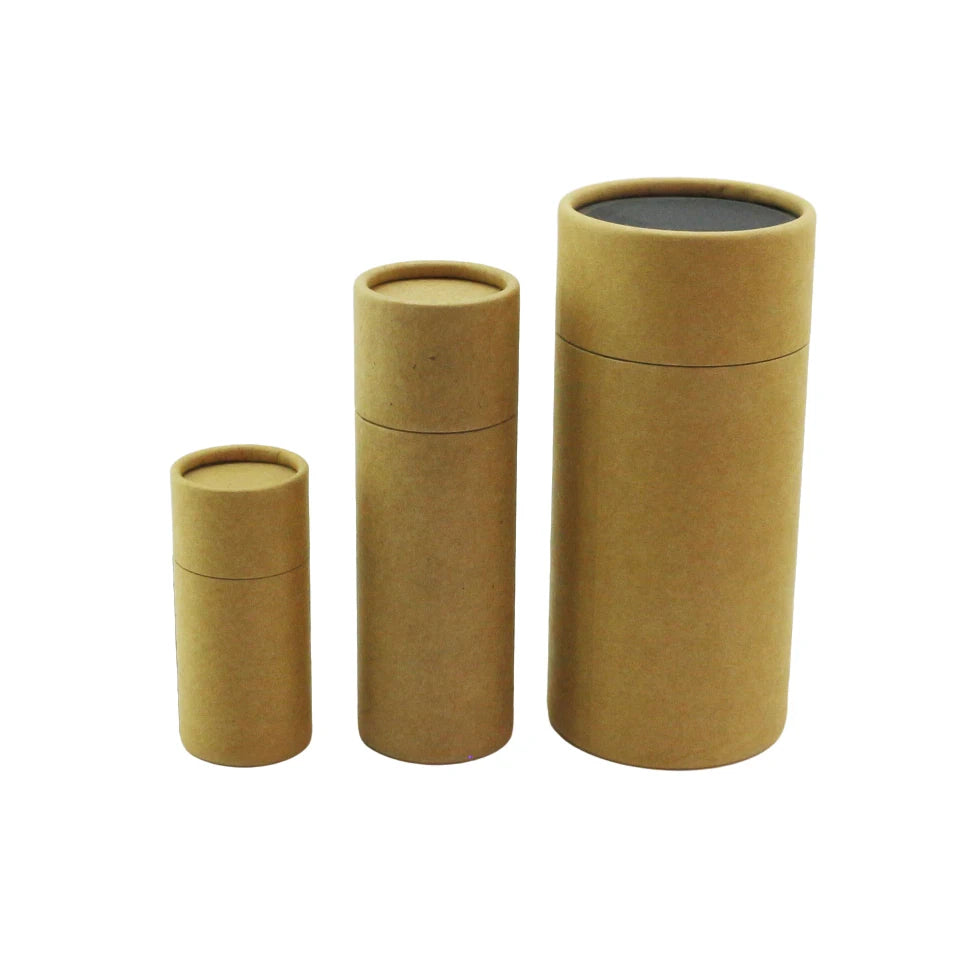 100% Recycled Cookie Saffron Tea Food Grade Round Cylinder Paper Tube Package Biodegradable Packaging - 图片 3