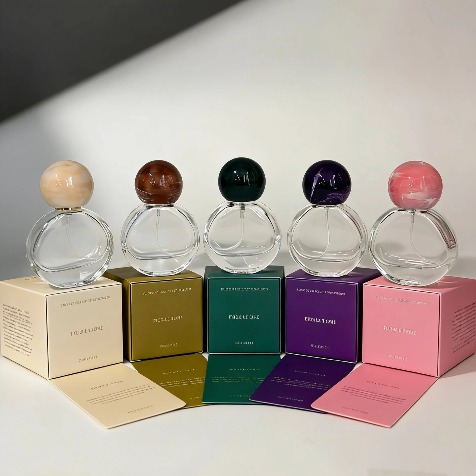 Custom 25ml Round Shape Empty Frosted Glass Perfume Bottle with Crimp Mist Spray - 图片 7