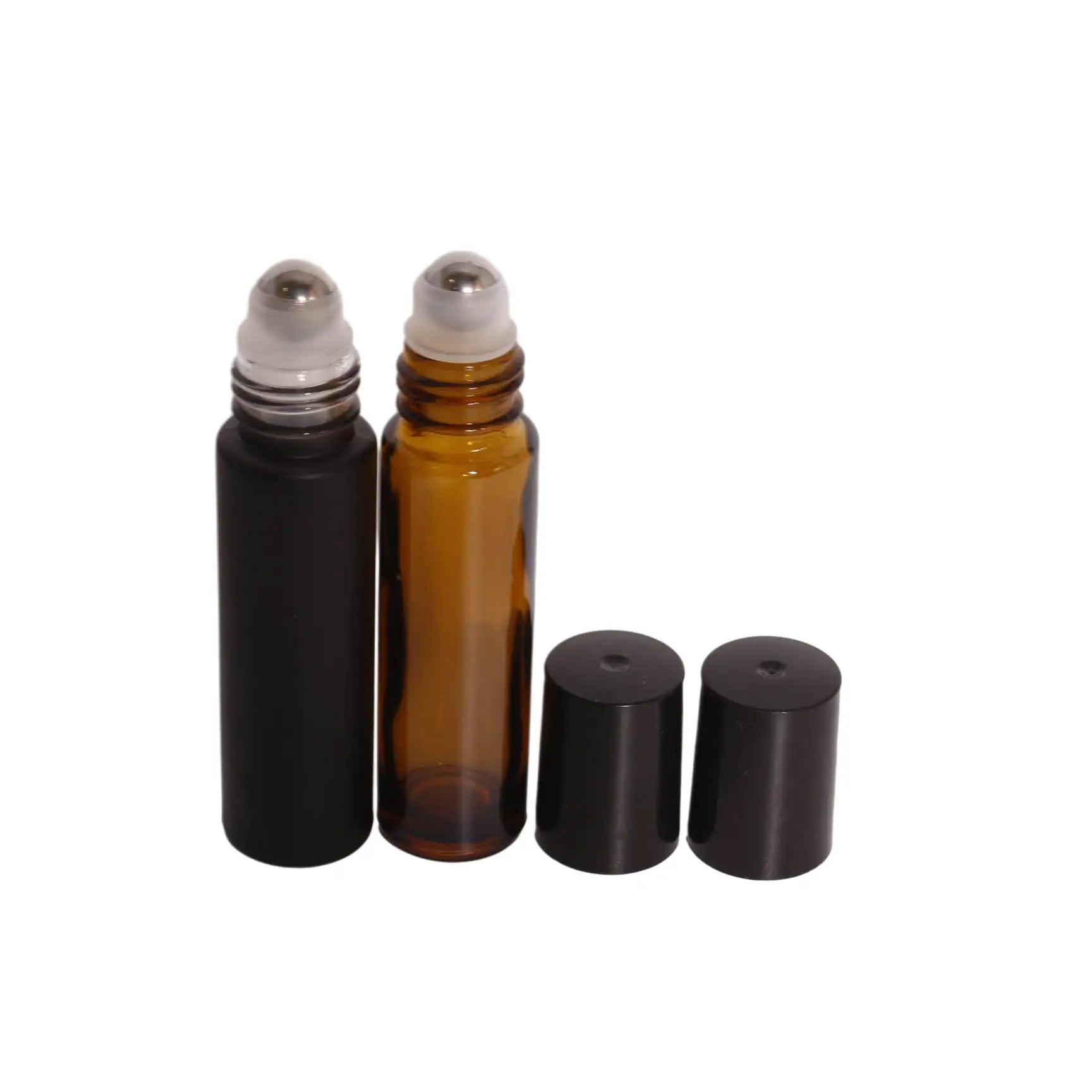 10ml Amber Essential Oil Perfume Roll on Glass Bottle with Roller Ball - 图片 3