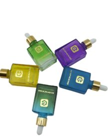 Cosmetique Colorful Custom 30ml Square Rectangle Glass Face Hair Serum Dropper Bottles