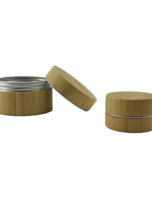 Eco Friendly Custom Empty 5g 10g 15g 30g 50g 100g 200g Cosmetic Lip Balm Wax Body Face Cream Jars Luxury Bamboo Aluminum Jar