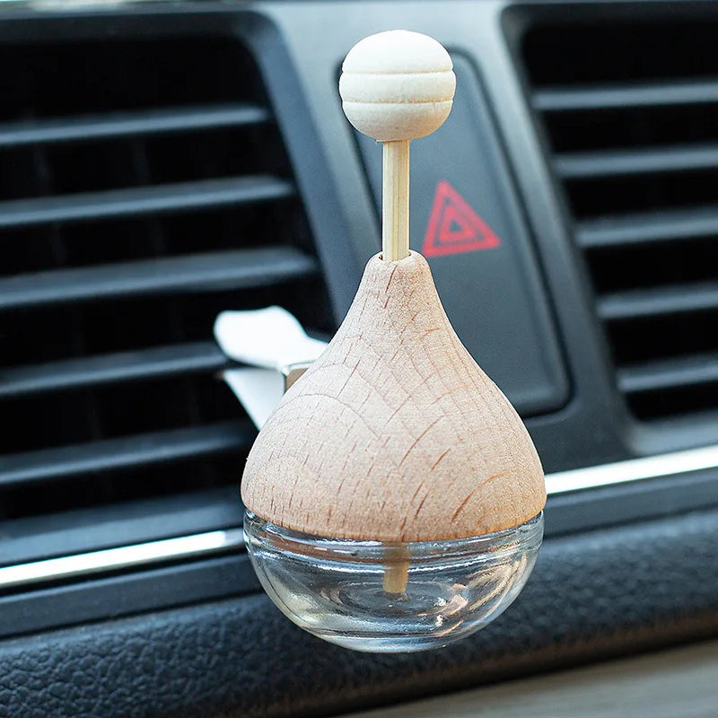Essential Oil Diffuser Hanging Perfume Car Bottle air Freshener with Wooden for Car - 图片 4