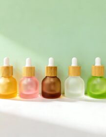 Frosted 10ml Unique Glass Serum Essential Oil Cosmetic Dropper Bottle for Hair Oil Skin Care