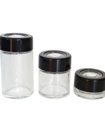 1oz 2oz 3oz Childproof Glass Concentrate Jars with Magnifier Lid Childproof Container Dry Flower Packaging