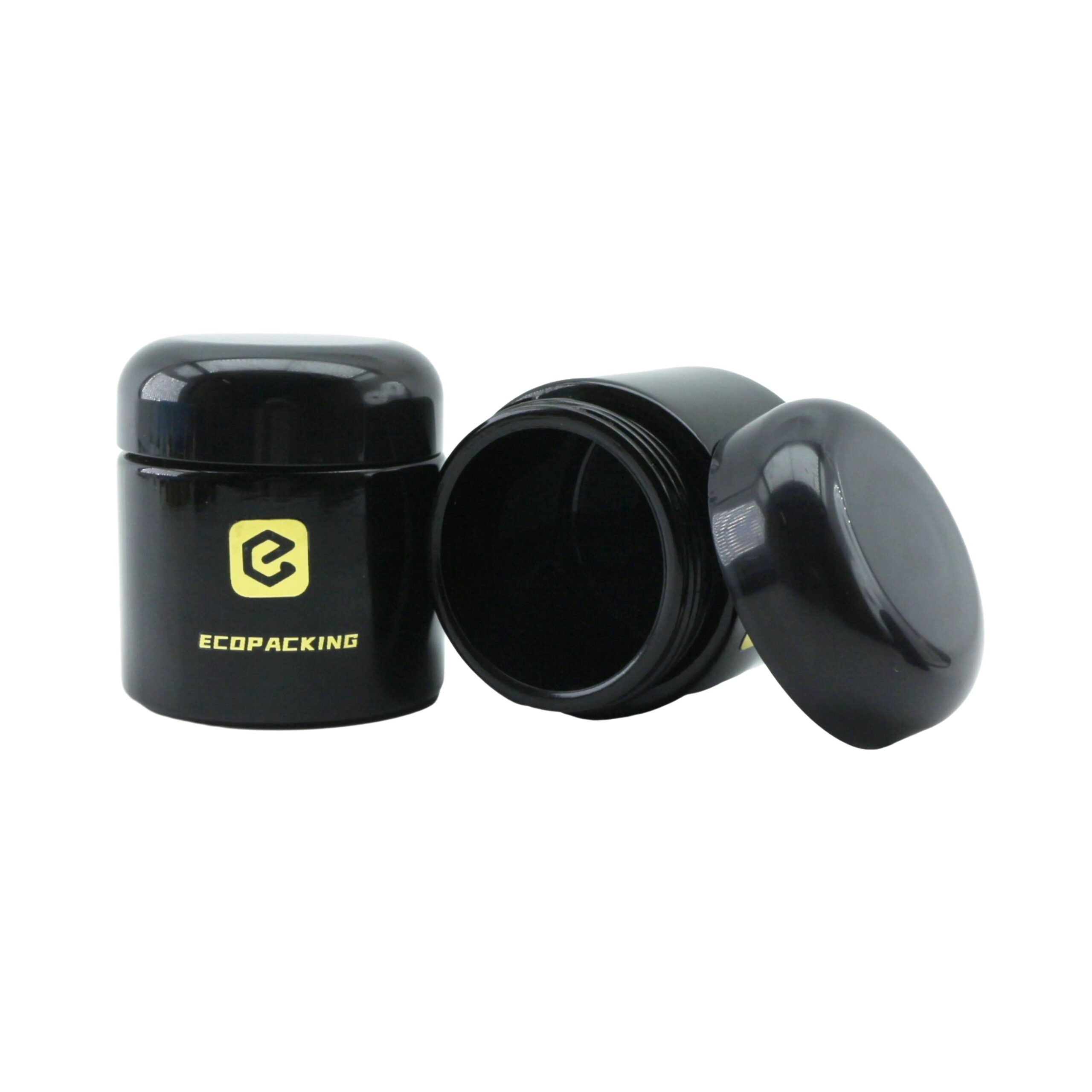 Wholesale Uv Cream Jar 5g 15g 30g 50g 100g 250g 500g 1000g Dark Violet Uv Black Glass Jar - 图片 5