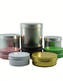 5g 10g 15g 30g 50g 60g 80g 100g 150g 250g Round Aluminum Cosmetic Jar Container Screw Lid Packaging D888