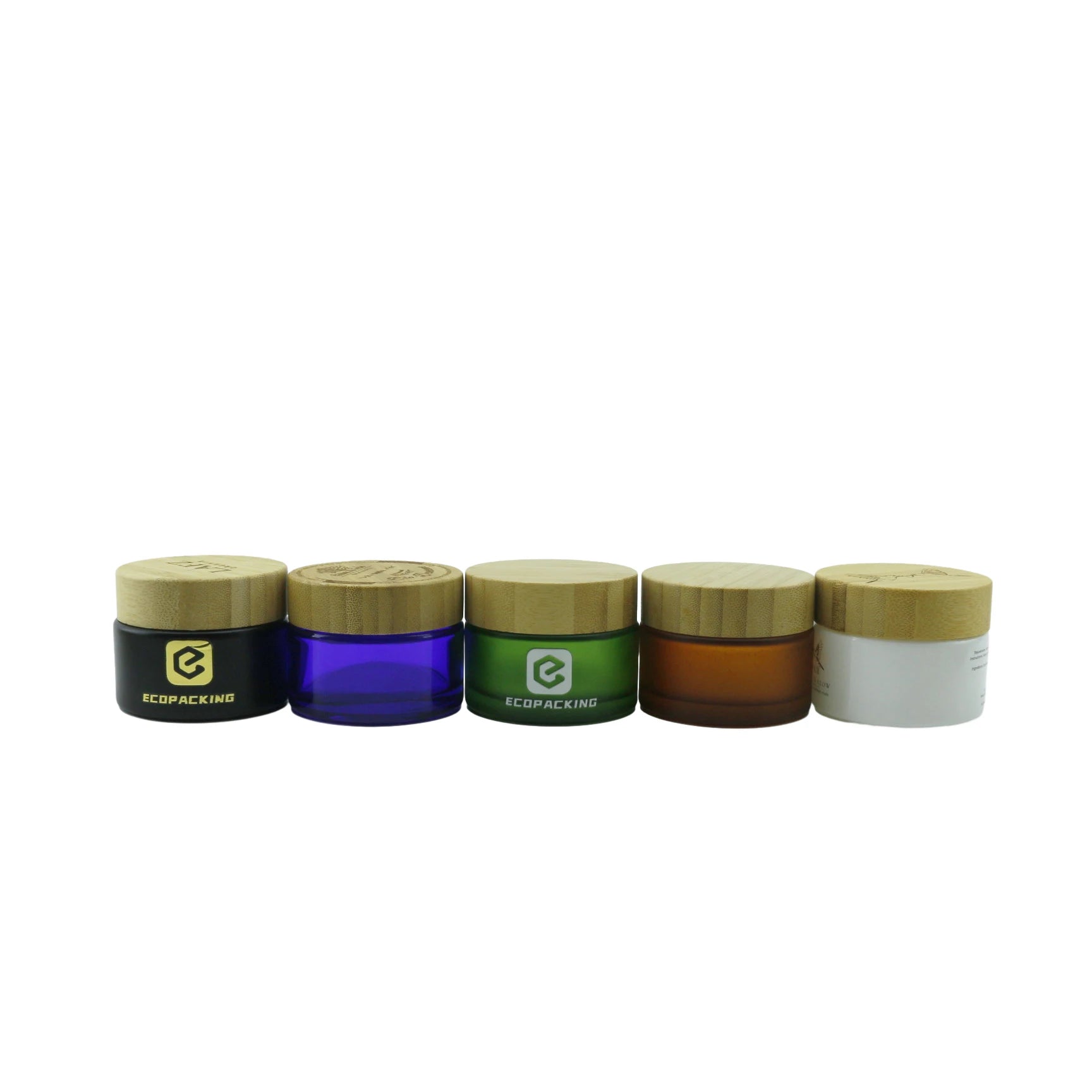 5g 15g 30g 50g 100g 150g 200g 250g Glass Cosmetic Jar Face Body Cream Glass Jar with Bamboo Lids F888 - 图片 6