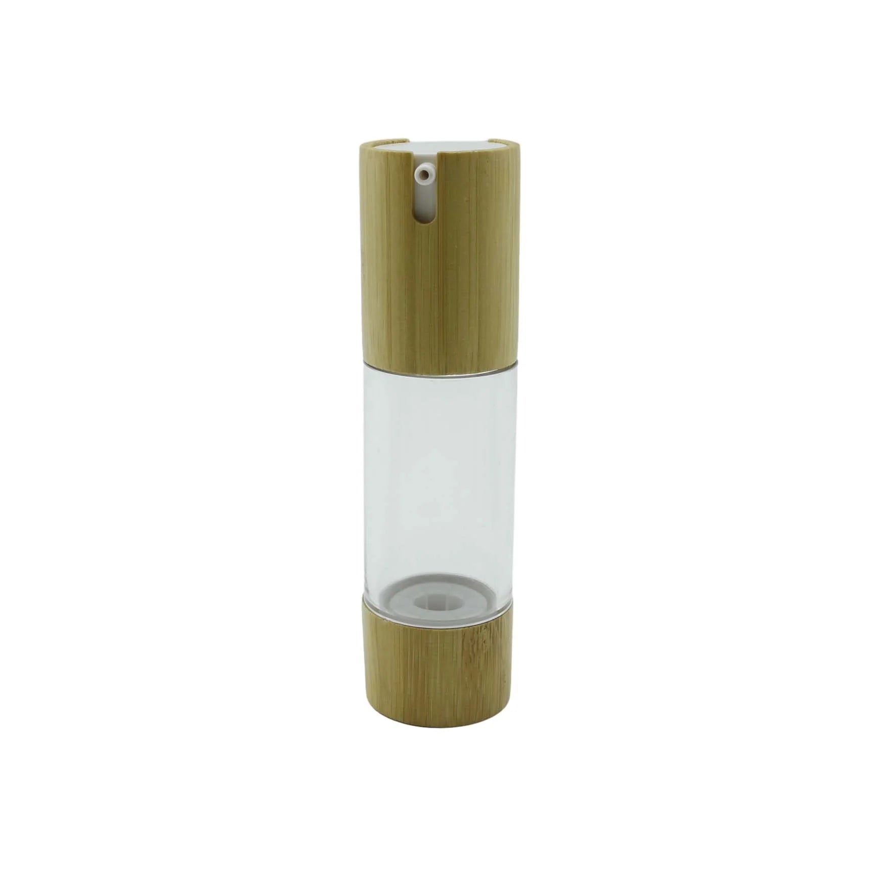Wholesale 15ml 30ml 50ml 100ml Bamboo Airless Vacuum Pump Bottle Plastic Serum Bottle - 图片 2