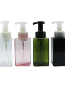 Empty Custom Hand Wash Shampoo Body Foaming Cosmetic Plastic PET Foam Pump Bottle Mousse Bottle square 100ml 250ml 450ml