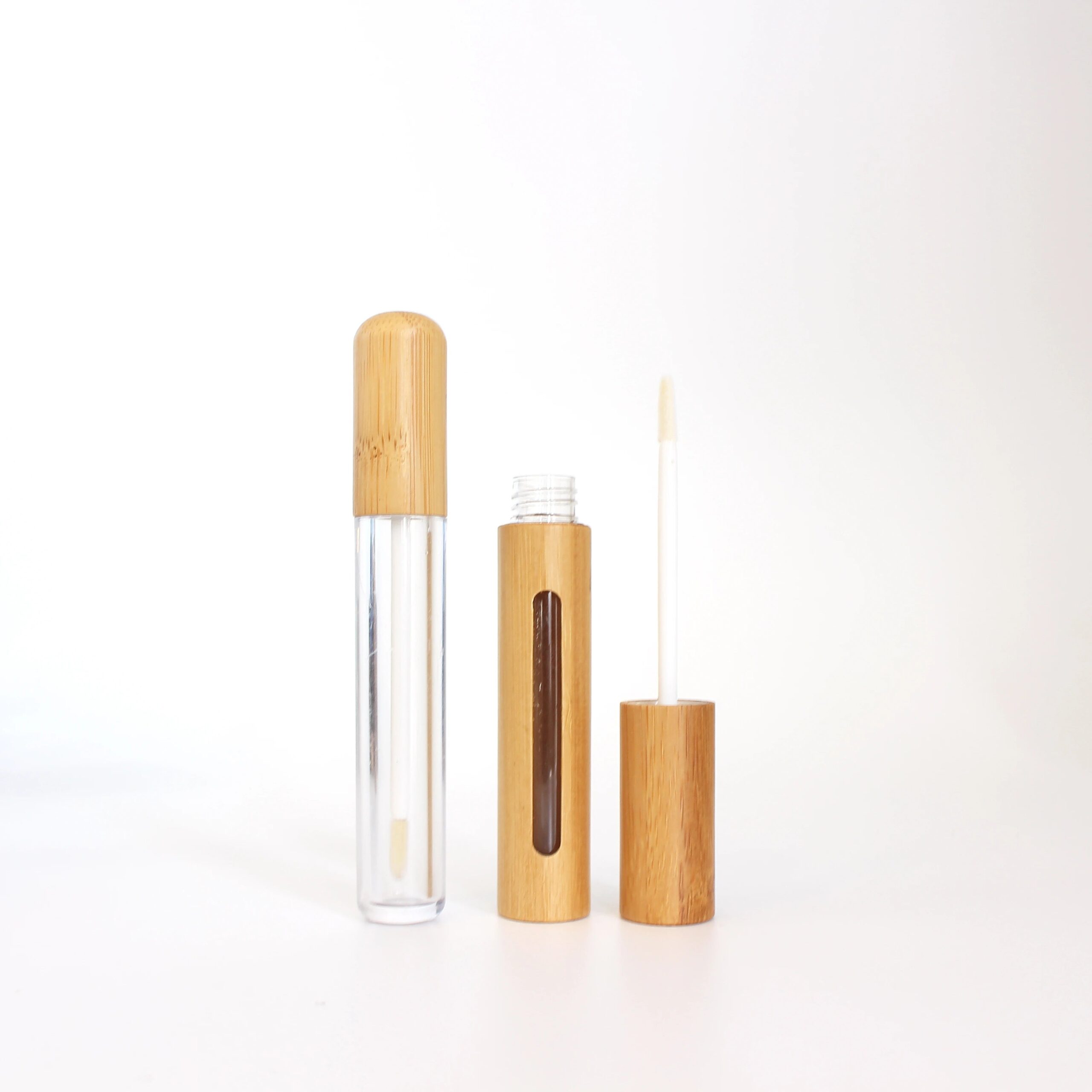 Custom Eco Friendly Cosmetic Container Bamboo Lipgloss Tube and Packaging Wholesale