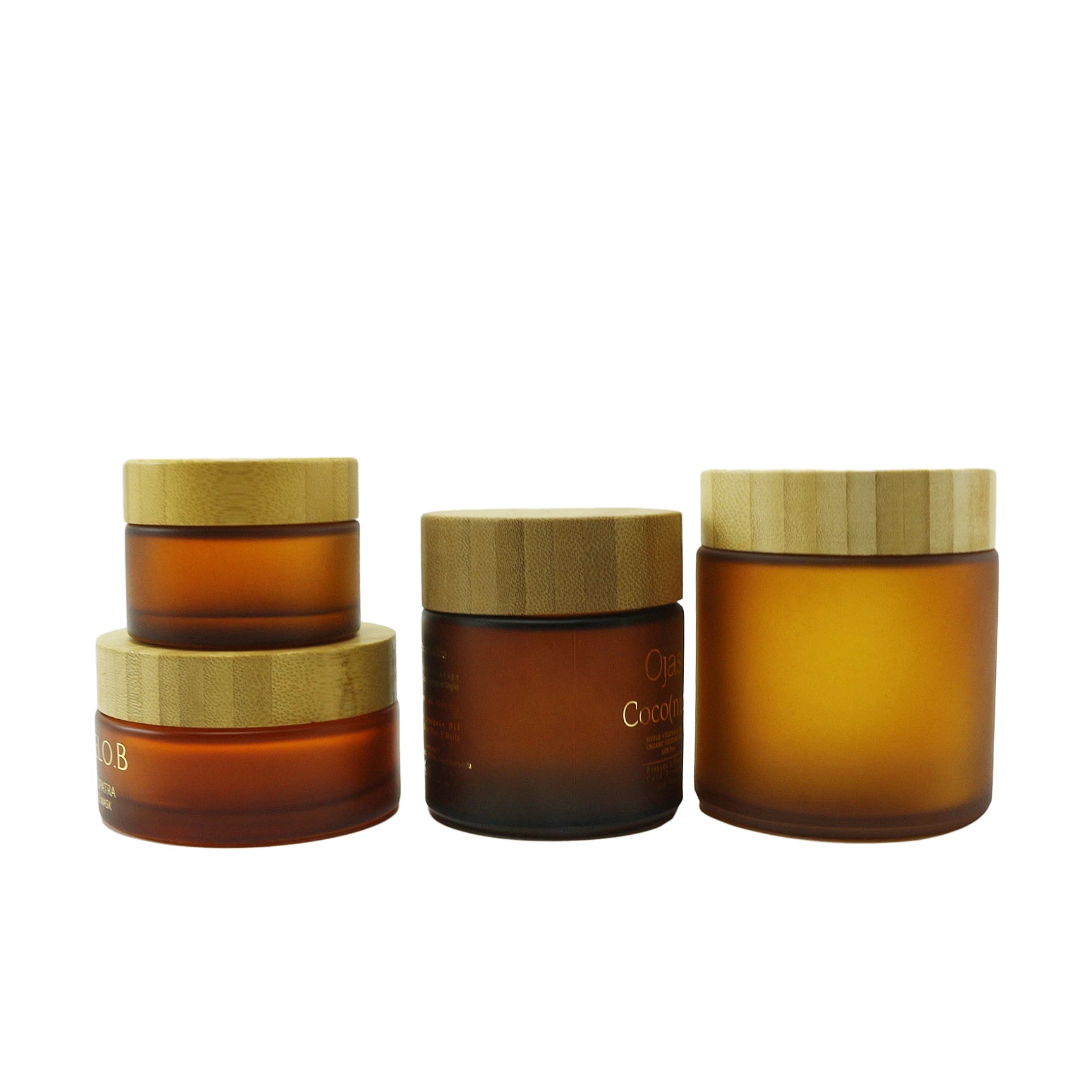Wholesale Cream Jar 50ml 100ml 150ml Empty Cosmetic Glass Jar With Bamboo Lids - 图片 3