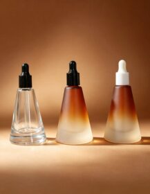 Empty 15ml Conical Glass Dropper Bottles Refillable Serum Bottles for Essential Oil Cosmetic Skincare Packaging