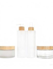 Cosmetic Skincare Packaging Frosted 200ml Lotion Pump Fine Mist Glass Spray Bottle and Jar