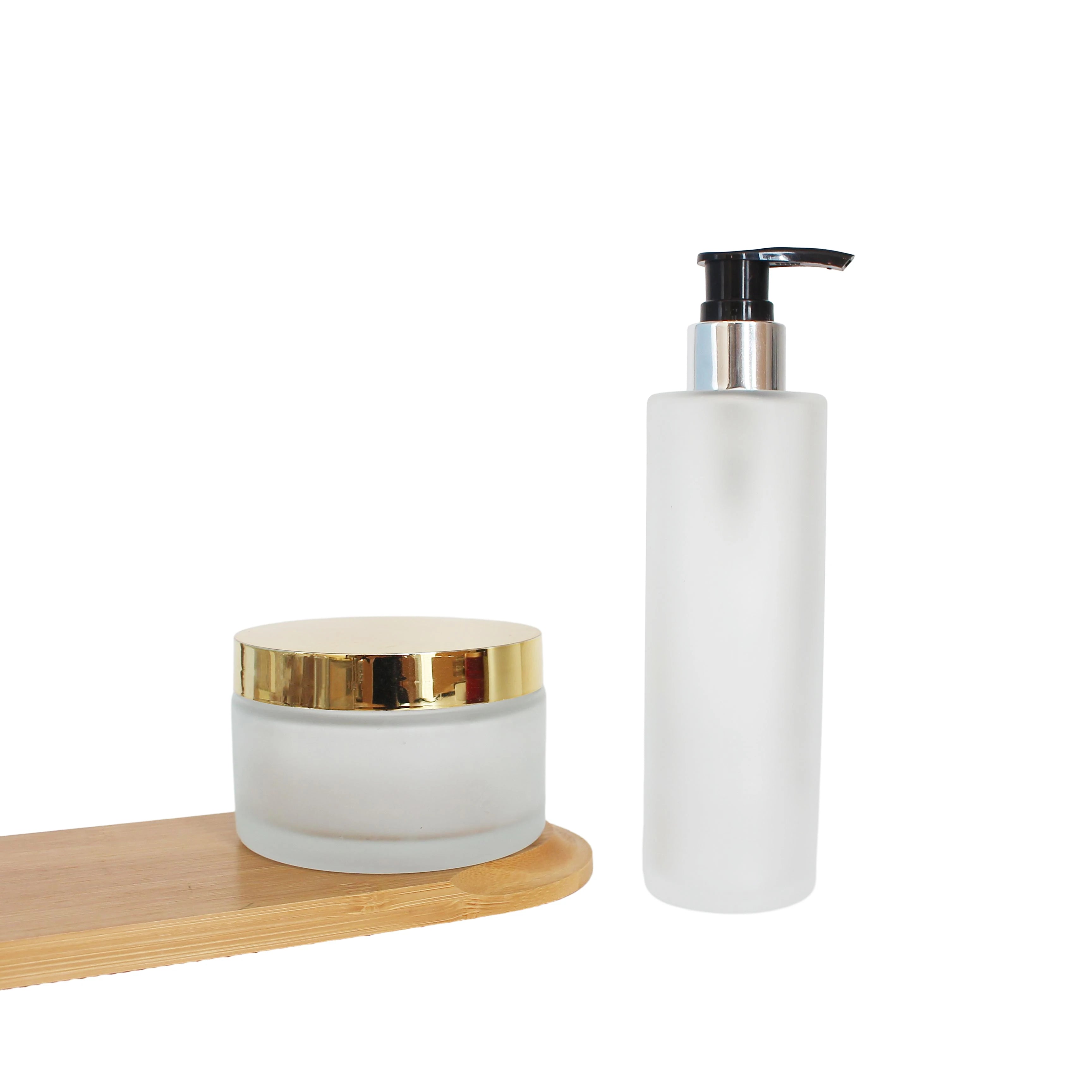 clear Transparent Thick Bottom in Stock 200ml 200g Cosmetic Cream Glass Jar with Lid Wholesale for Body Butter Balm - 图片 3