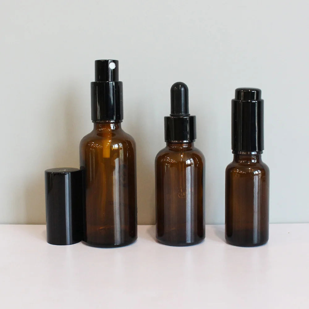 Wholesale Empty Body Oils 5ml 10ml 15ml 100ml Essential Oil Spray Bottle Amber Glass Dropper Bottles with Glass Dropper - 图片 7