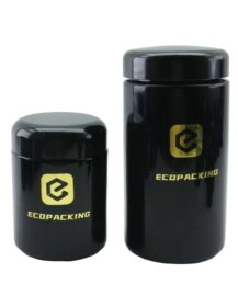 High Quality Tall Glass Container 250ml 500ml UV Dark Violet Glass Jar Empty Black Glass Storage Jars