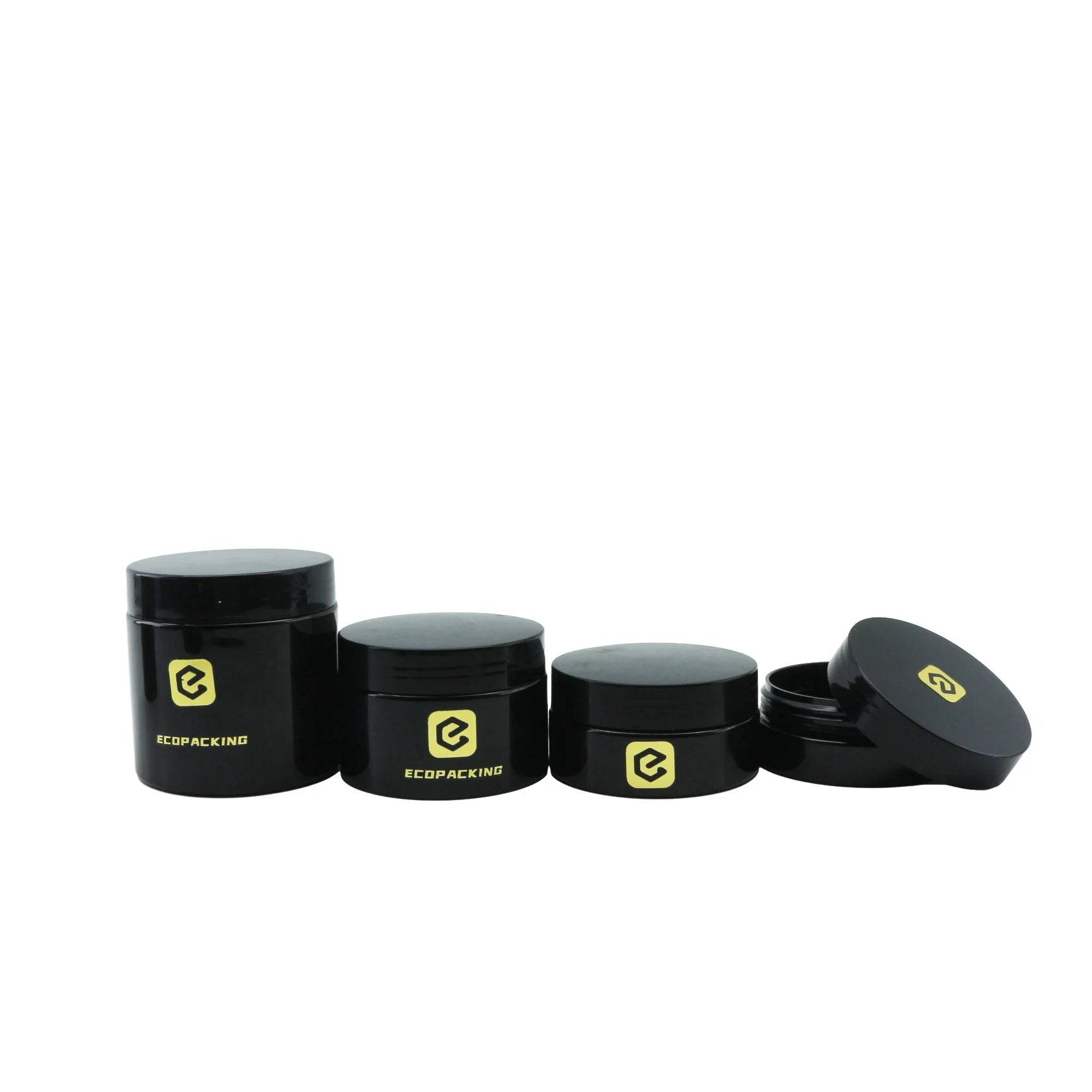 Wide Mouth 50ml 100ml 150ml 200ml 250ml 300ml 500ml Frosted Black White Amber Cosmetic PET Plastic Cream Jars with Lids F888 - 图片 3