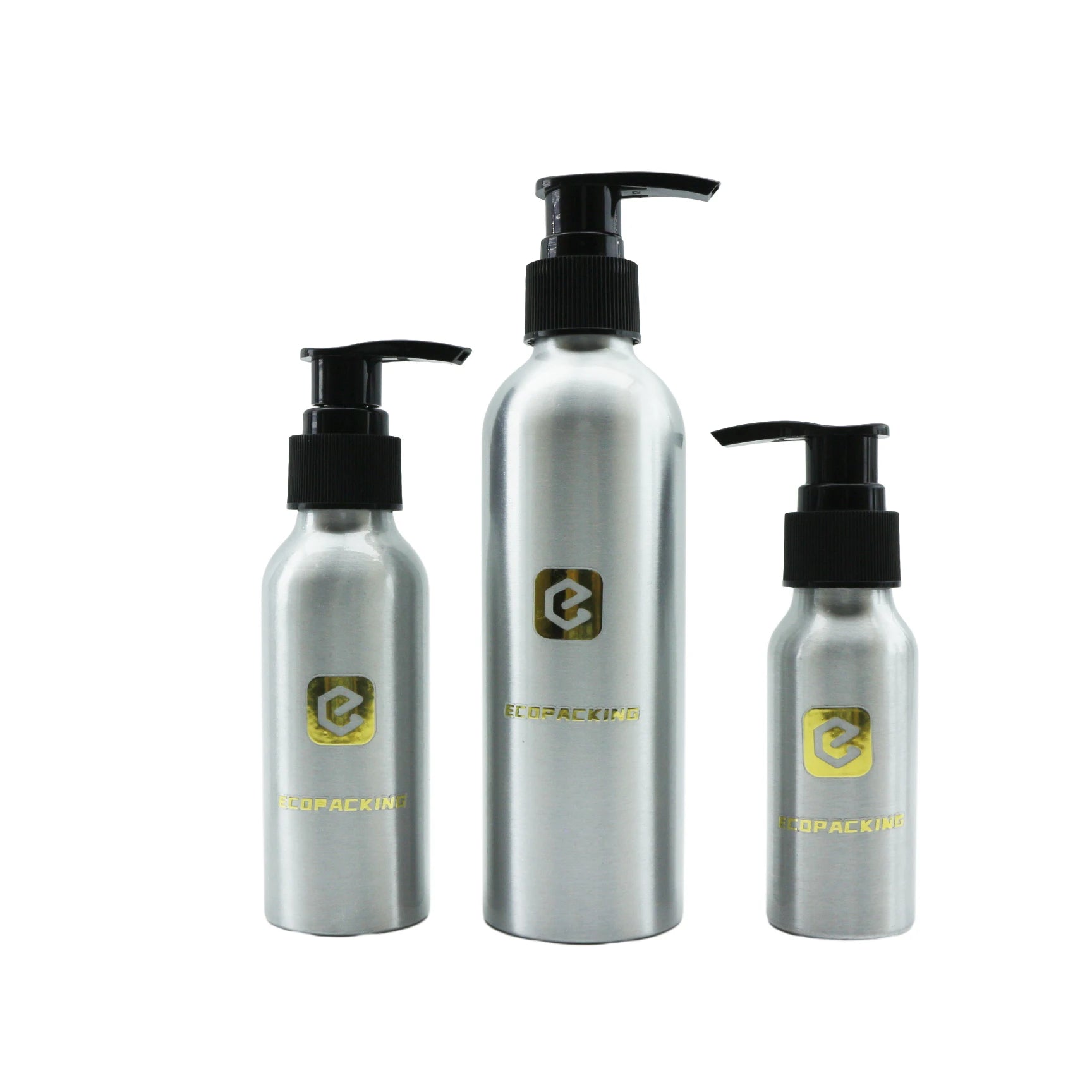 30ml 50ml 100ml 250ml 500ml Cosmetic Skin Care Metal Aluminum Pump Bottle for Lotion Shampoo Essential Oil - 图片 7