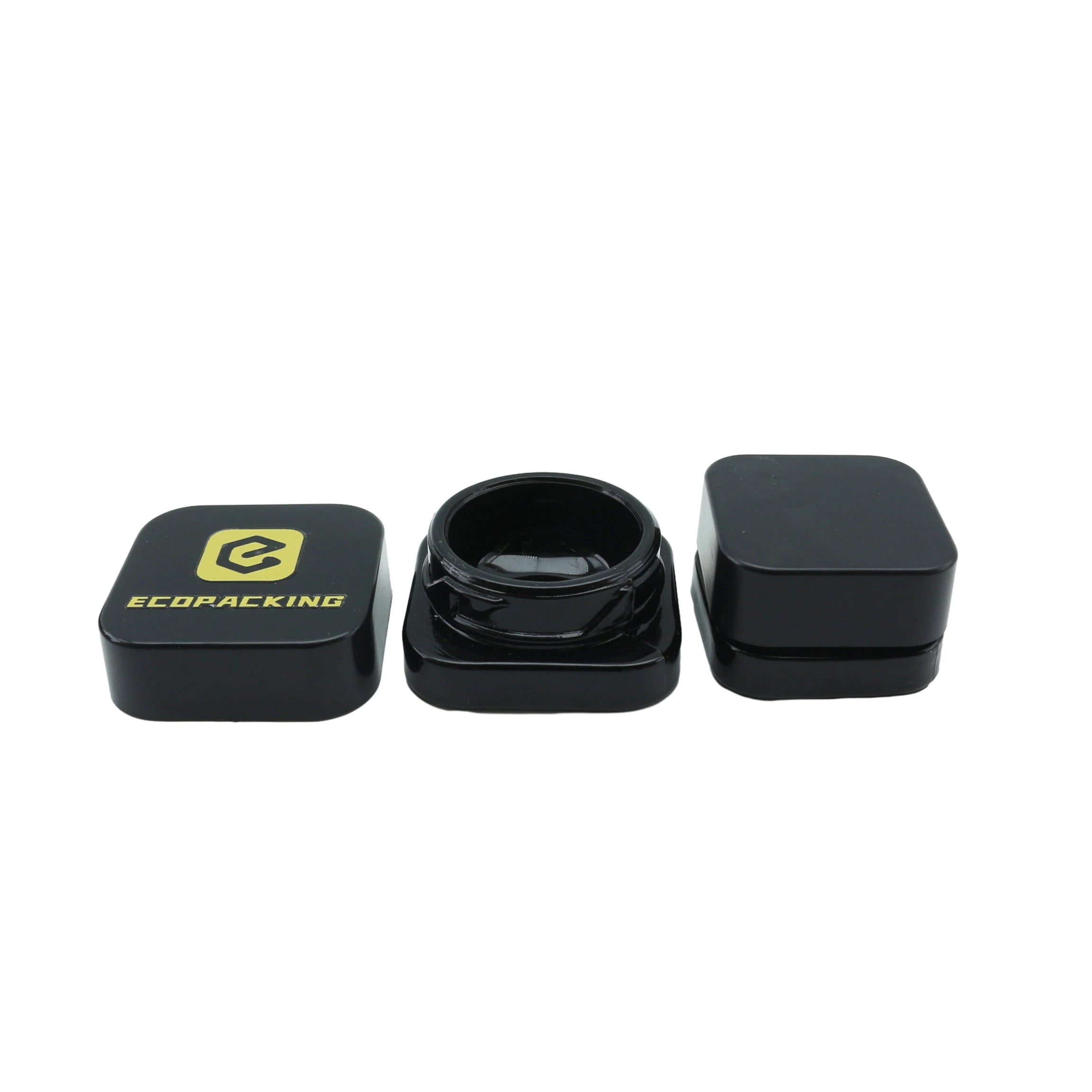 5ml 9ml Square Round Container Child Resistant Glass Concentrate Jar with CR Square Lid - 图片 3