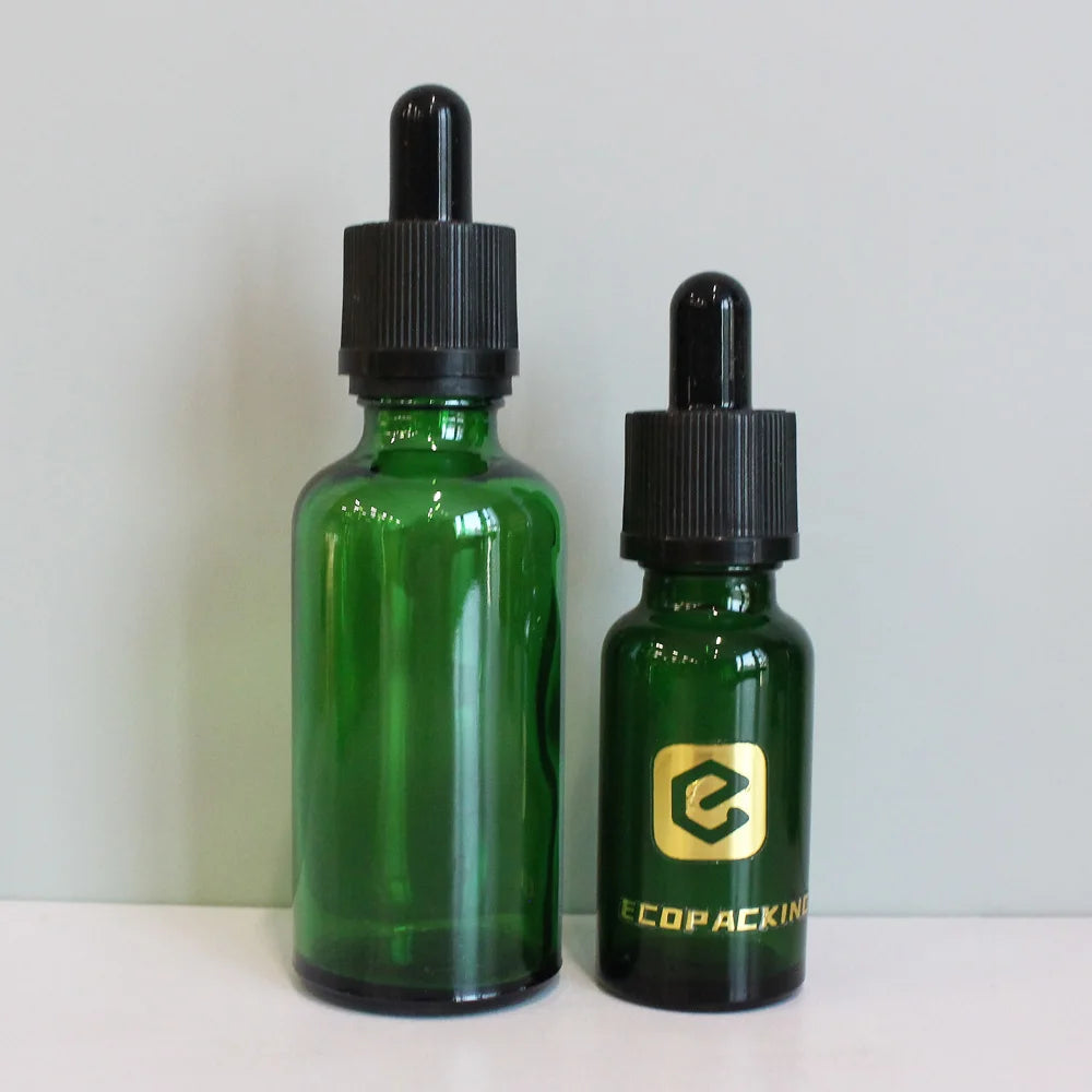Cosmetic Essential Oil Bottle Green Glass Spray Bottle 100ml 50ml 30ml 5ml 10ml 15ml 20ml Glass Lotion Bottle with Pump - 图片 6