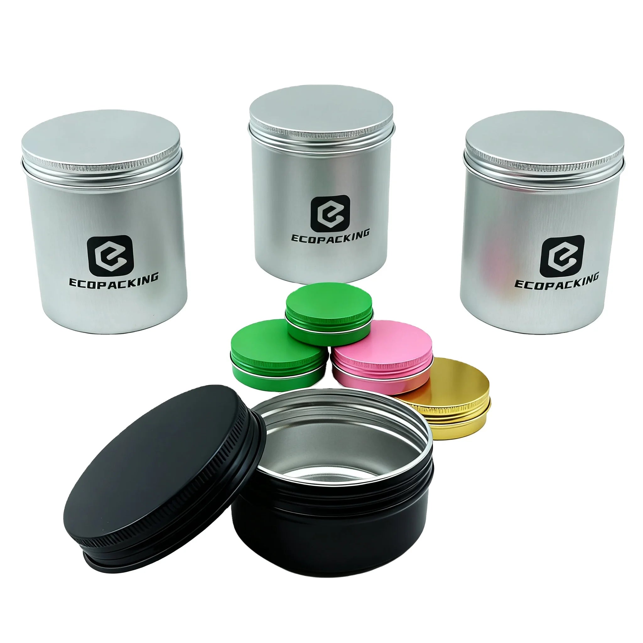 15ml 50ml Round Metal Packaging Tin Can Container for Cream Aluminum Packing Container