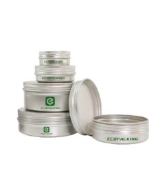 Empty Round 5ml 10ml 15ml 30ml 50ml 60ml 80ml 100ml Aluminum Tin with Screw on Lid for Cosmetic Container Lip Balm Container