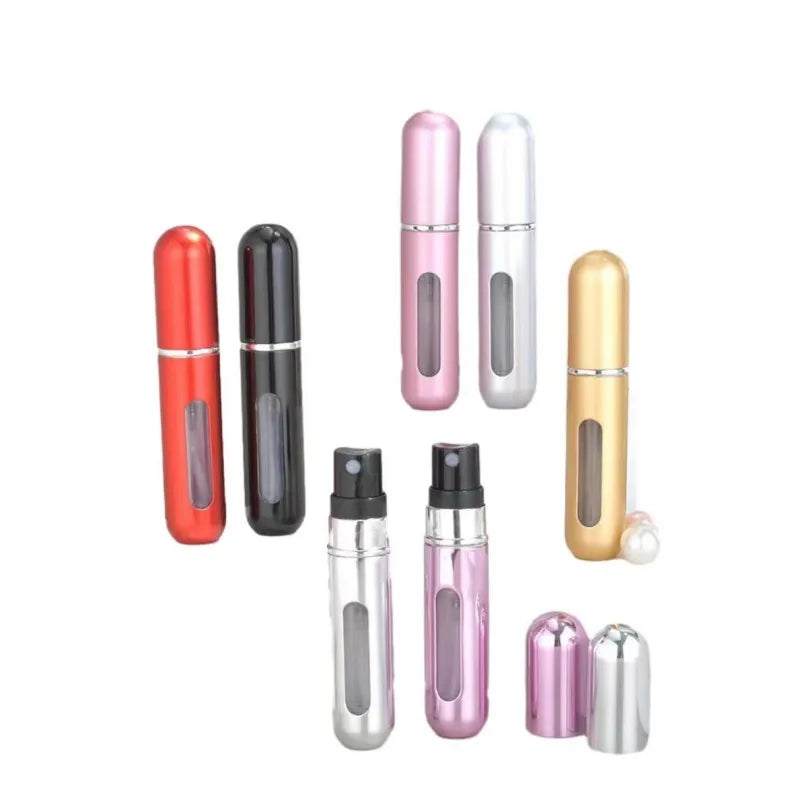 Wholesale 8ml 10m 15ml Empty Travel Size Round Shape Aluminum Refillable Spray Twist Atomizer Perfume Refills Bottle