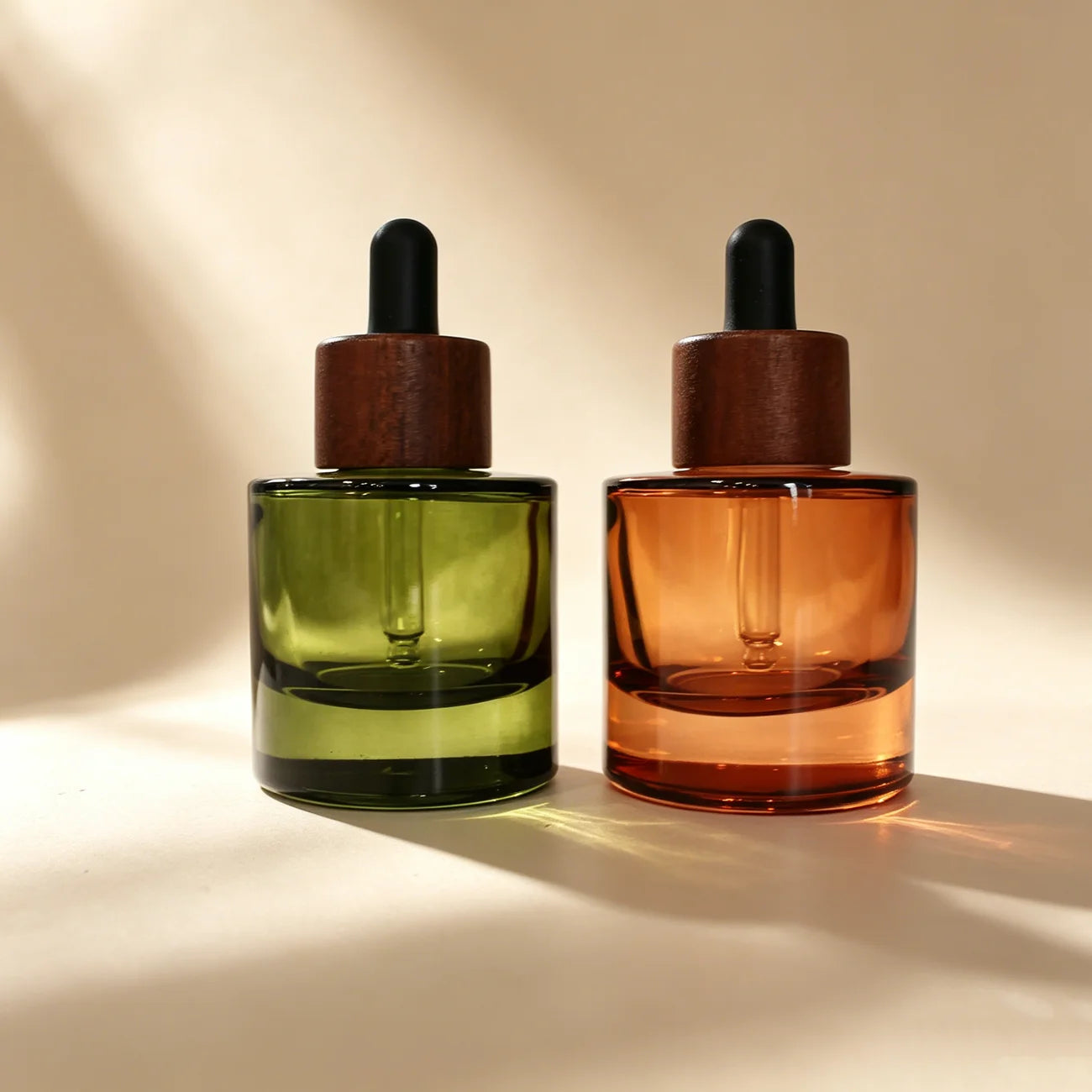 Luxury Custom Color Skincare Packaging 15ml 30ml 50ml Eye Hair Oil Wood Dropper Bottle with Pipette - 图片 4