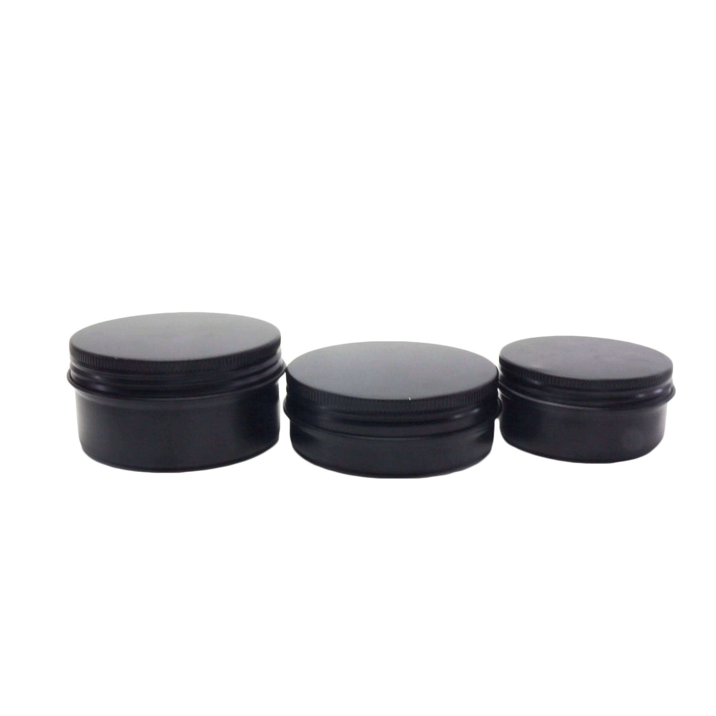 Wholesales Black Aluminum Container Metal Tin Beard Oil Hair Wax Jar with Screw Lid - 图片 5