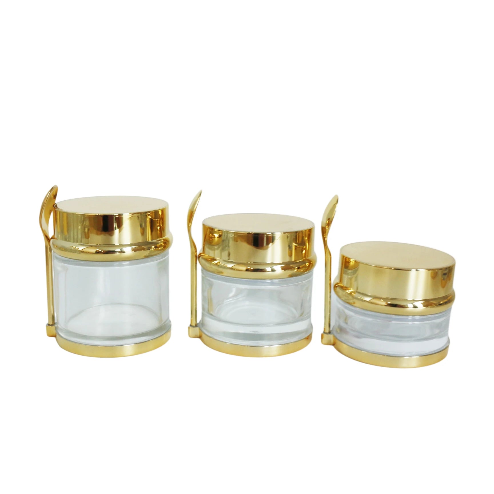 30ml 50ml 80ml Luxury Cosmetic Skin Care Packaging Glass Jar with Lid for Cosmetic Cream Body Butter Scrub Lip Balm