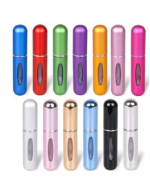 5ml Perfume Refill Bottle Portable Mini Refillable Spray Aluminum Bottle Scent Empty Cosmetic Containers Atomizer Travel D888