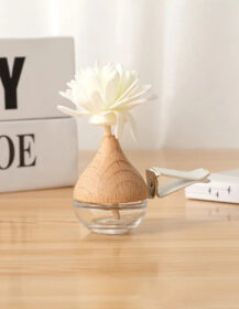 Essential Oil Diffuser Hanging Perfume Car Bottle air Freshener with Wooden for Car