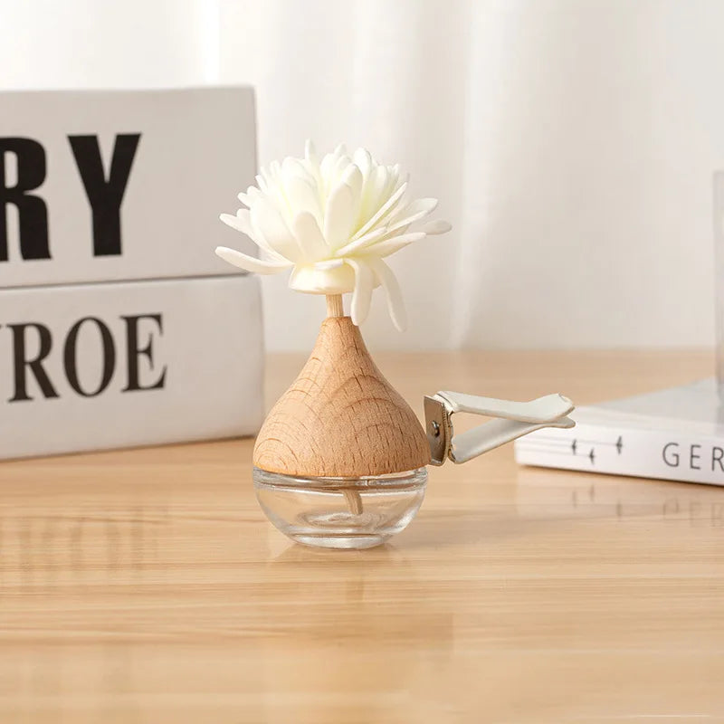 Essential Oil Diffuser Hanging Perfume Car Bottle air Freshener with Wooden for Car