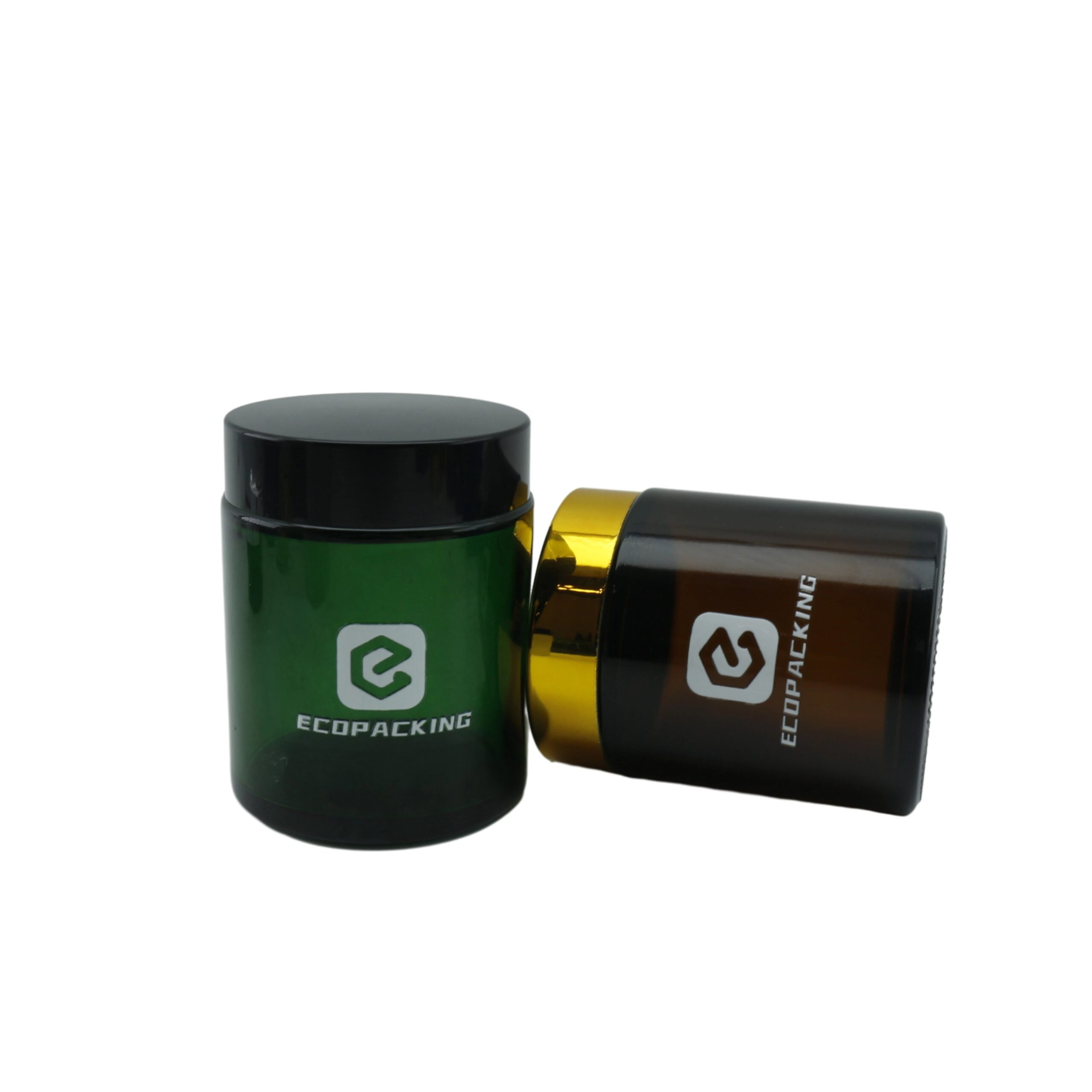 Wholesale 1oz 2oz 3oz 4oz 8oz Amber Cosmetic Cream Glass Jar Bottles with Lid and Inner Liner - 图片 2