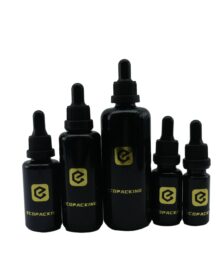 5ml 10ml 15ml 20ml 30ml 50ml 100ml 200ml Black Dark Violet Glass Bottle Glass Hair Serum Essential Oil Bottles for Cosmetic