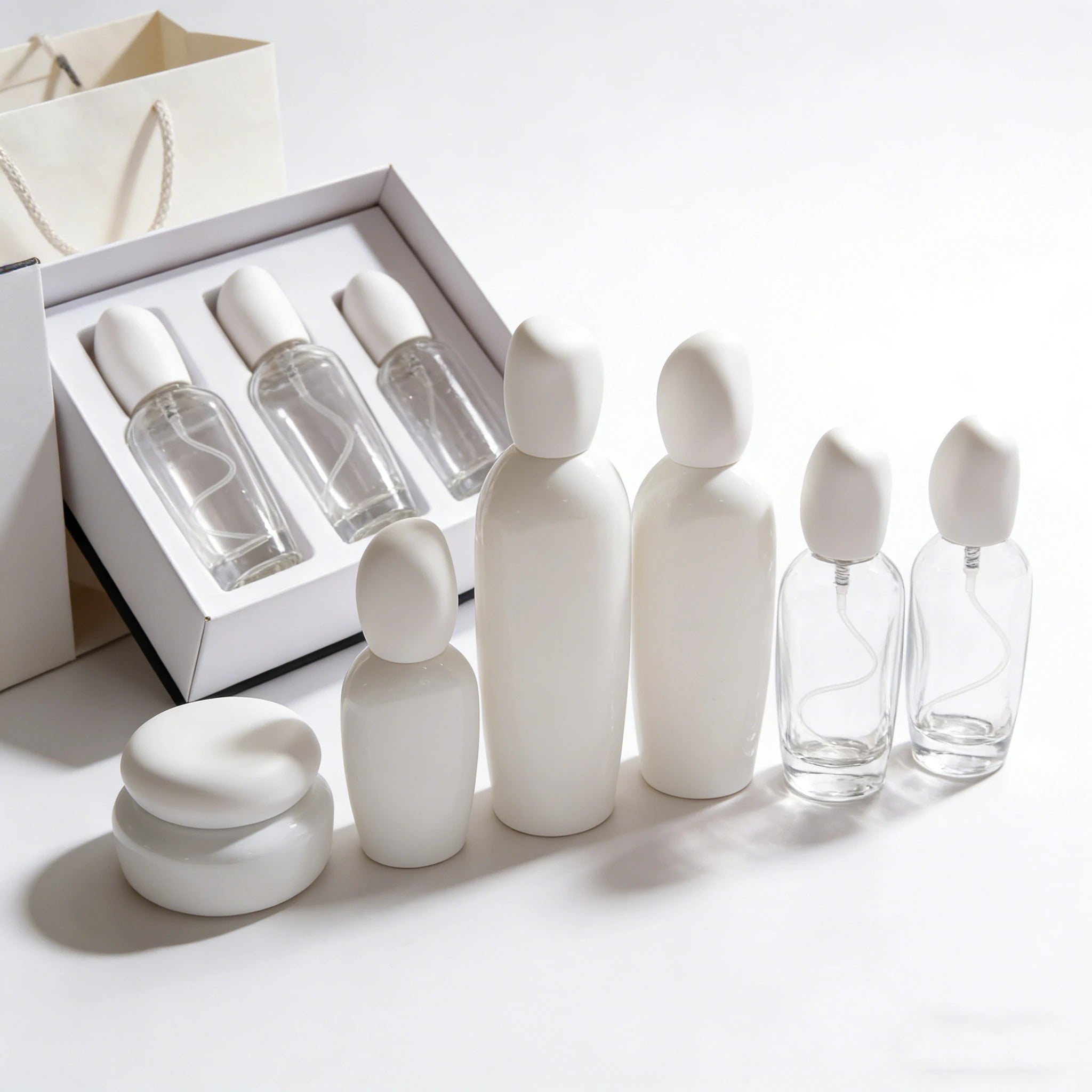 Luxury 30ml 50ml 100ml 120ml Cosmetic Bottle Empty 30g 50g Lotion Cream Jar Skincare Packaging Set
