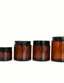 Empty Cosmetic Glass Jars 5g 10g 15g 20g 1oz 2oz 4oz 100g Skincare Cream Cosmetic Amber Glass Jar