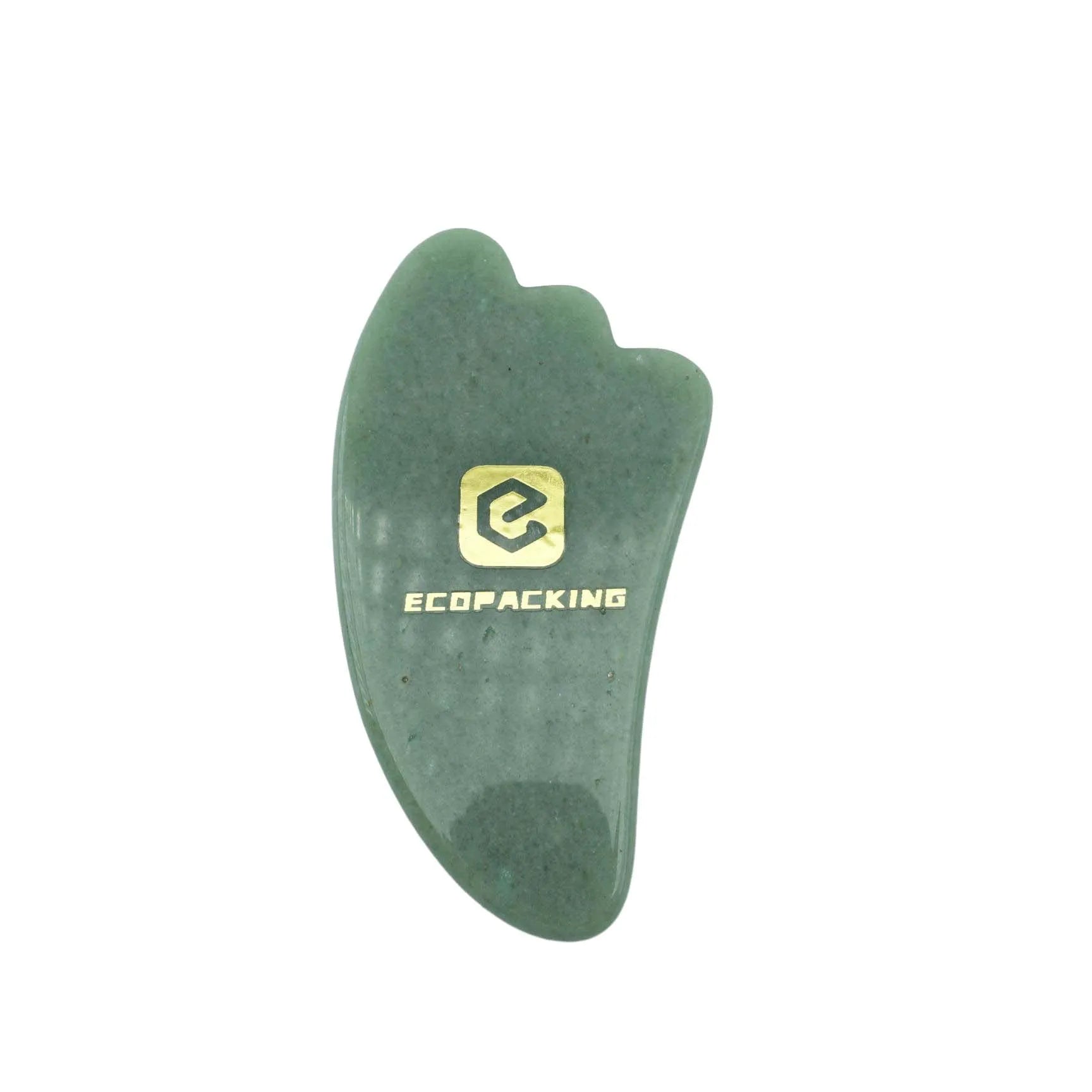 High quality Gua Sha set double head skin facial care jade roller guasha massage tool stone 100% natural jade roller - 图片 3