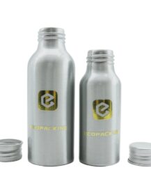30ml 50ml 100ml 300ml 500ml High Quality Silver Color Customized Empty Aluminum Bottle for Person Care Product