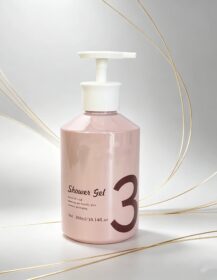 300ml Empty Round Lotion Glass Bottle 500ml 16 oz Slant Shoulder Clear Glass Shampoo Bottle With Pump for Liquid Soap