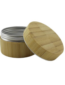 30G 50G 100g 200g Empty Recycled Full Bamboo Wood Cosmetic Jar Packaging Container Aluminum Cream Jar Cosmetics