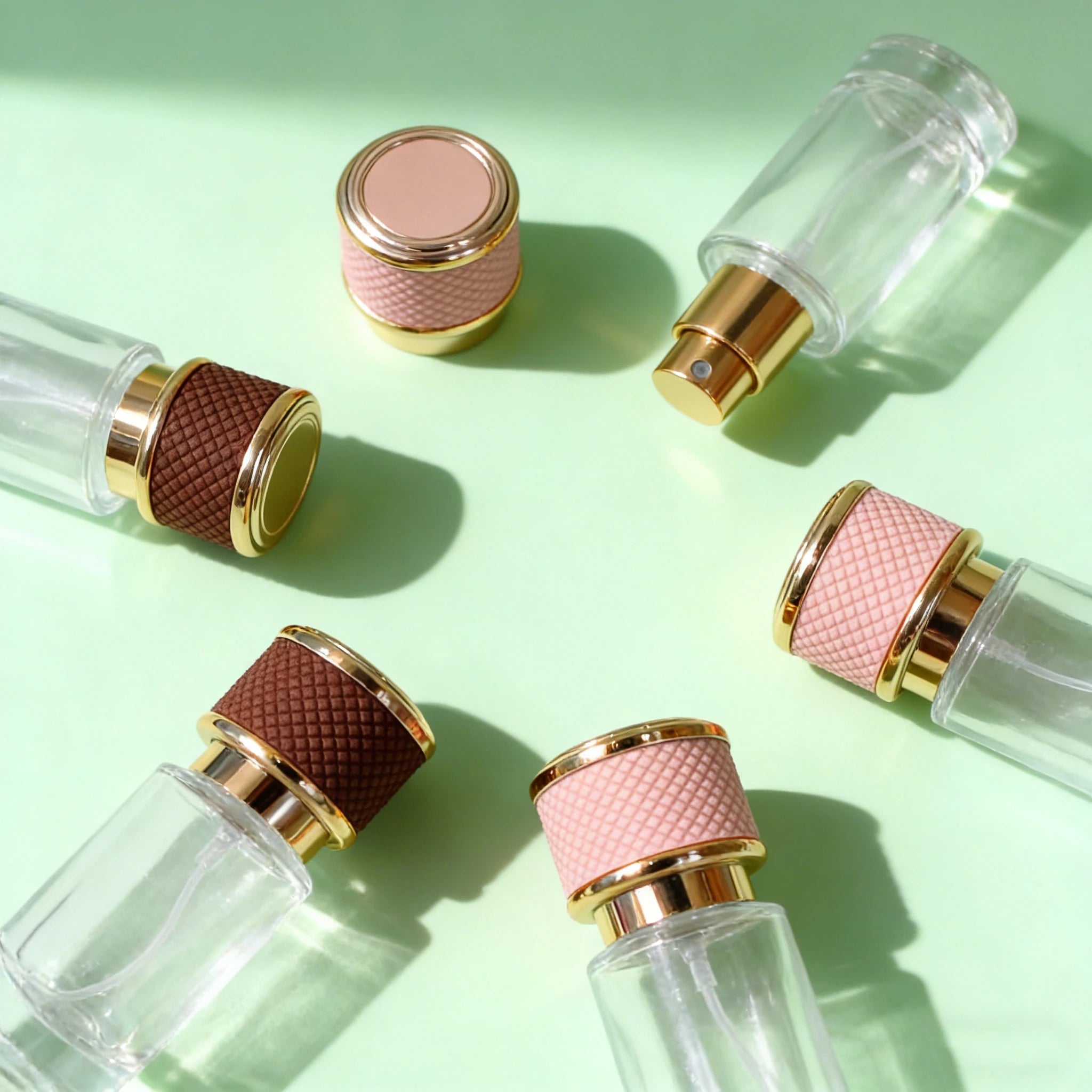 Luxury Empty Round clear Perfume Spray Glass Bottle with Sprayer Refillable with Customized Box 30ml 1oz - 图片 6