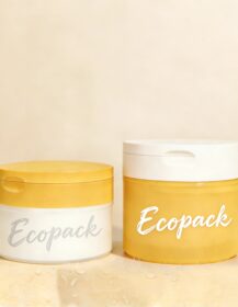 Skincare Empty Plastic Face Cream Jar with Built-in Spatula for Facial Mask & Body Butter Packaging