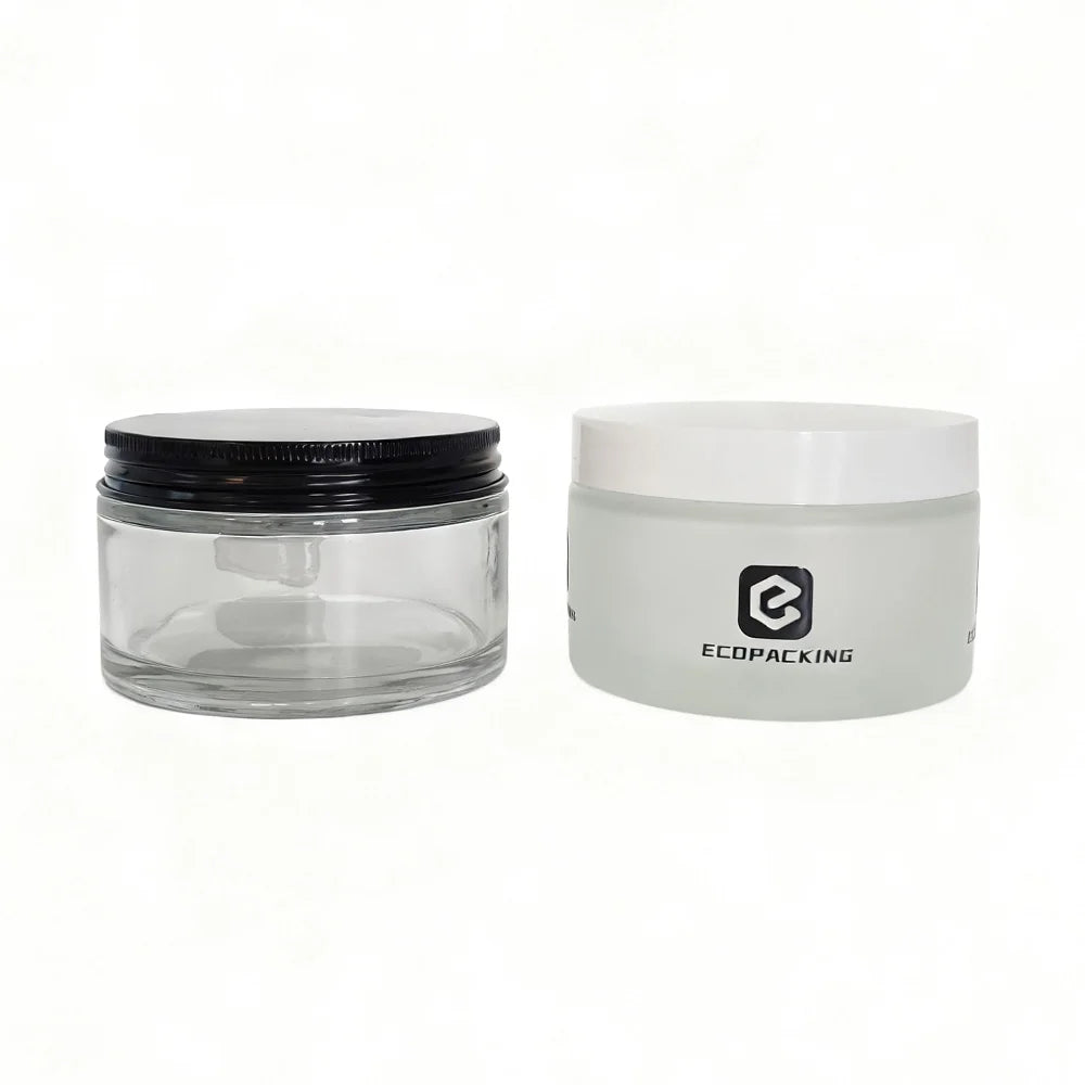 Wide Mouth Custom Color Glass Cosmetic Body Butter Cream Jar 200g 200ml Glass Jars M888 - 图片 5