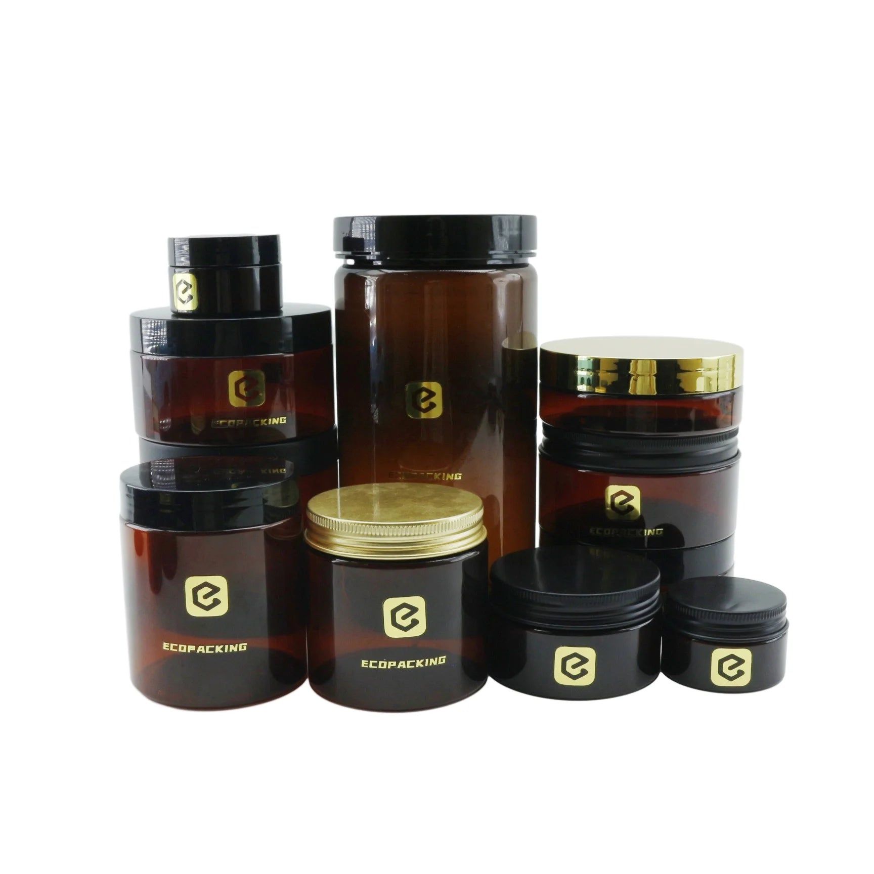 Wholesale Luxury PETG Plastic Cosmetics Packaging 8oz 250ml 500ml Amber Frost Body Butter Jar With Matte Lids for Body Scrub A88 - 图片 6
