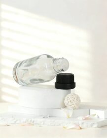 Premium Clear Glass Essential Oil Bottles 10ml 30ml 50mlThickened Refillable Vials for Skincare Serum Massage Oil