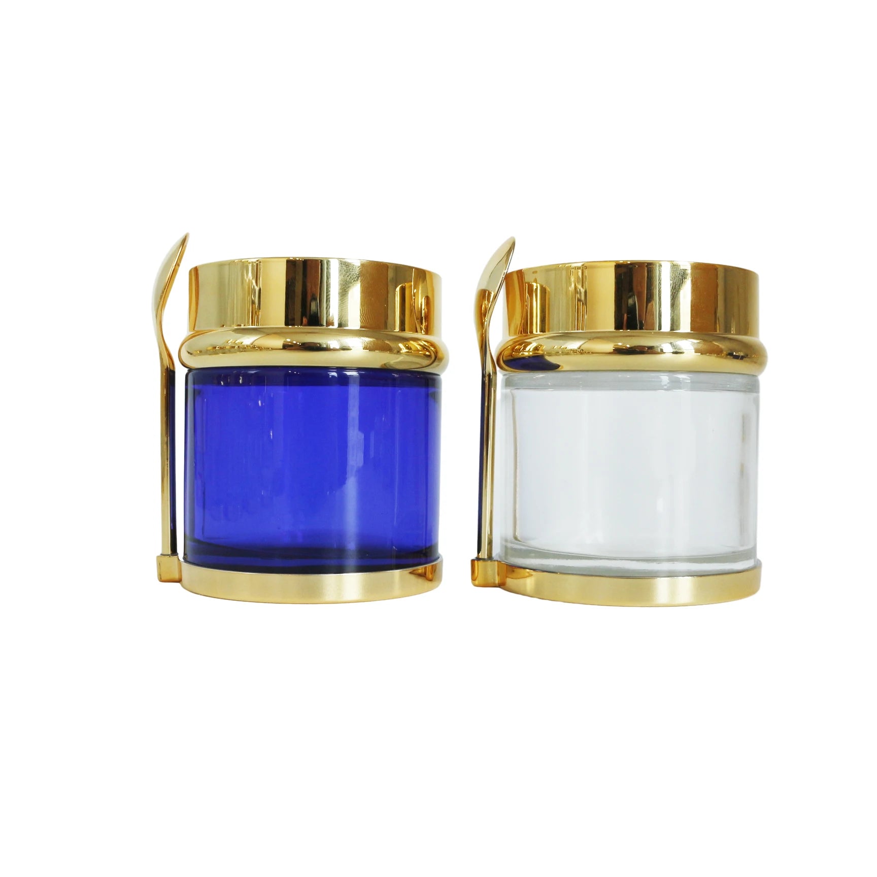 Wide Mouth Luxury Glass Cream Cosmetic Jar with Spoon Spatula Lid for Body Butter Night Cream Skin Care Packaging 30ml 50ml 80ml - 图片 2